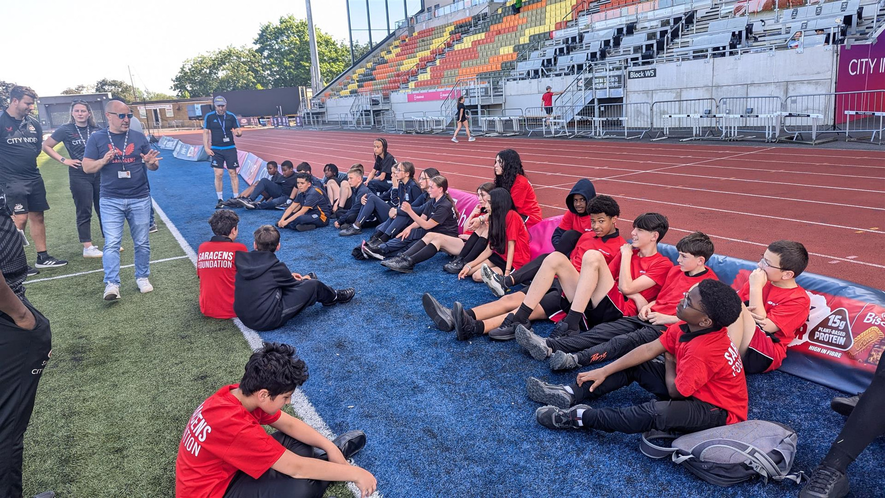 Children at risk of exclusion from Brent’s Kingsbury High School and Barnet’s Saracens High School receive mentorship, help and support through sport