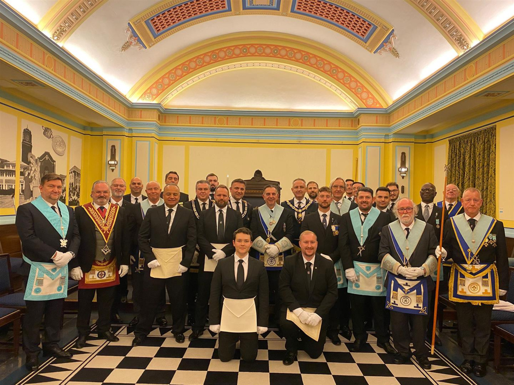 Ex Libris Lodge Celebrates A Second Double Initiation with European Grandeur